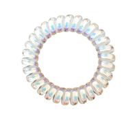 10Pcs Cute Iridescent Mermaid-style Stretchy Coiled Hair Tie Girly Accessory With A Pearlescent Multi-colored Finish(Medium)