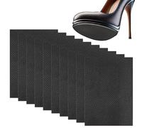 10Pcs Cuttable Sole Protector, Ultra-Thin Strong Adhesive Rubber Soles Stick On Soles for Shoes, Repairable Mens and Ladies Shoes, Black