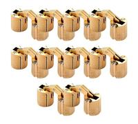 10Pcs Cylindrical Concealed Furniture Hinges Brass Barrels Hinges Invisible Door Hardware Cylindrical Concealed Furniture