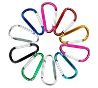 10Pcs D-ring Carabiners, Multicolor D Ring Clip Hook Karabiner, Aluminum D-Ring Keychain Carabiners Locking Carabiners Climbing Carabiners Clip Small Snap Hook for Home Outdoor Camping Fishing Hiking