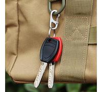 10Pcs D-Shape Spring Clip Carabiner Hook Stainless Steels Spring Carabiner Clip For Camping Hiking Backpacks Belt Holder Keychains