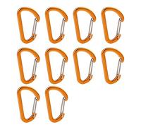 10Pcs D-Shaped Carabiner Hook Heavy Duty Aluminum-Alloy Snap Spring Carabiner Clip For Backpack Camping Hiking Fishing Multi-purpose