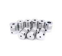 10pcs D19*L25 Aluminium flexible Jaw Shaft Coupling 5 8 6.35mm 8mm 10mm CNC Stepper electronic starter Coupler Encoders Engraving Machine IINKUEYK(6 X 6)