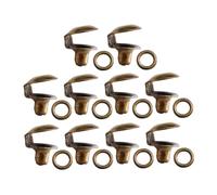 10Pcs Dark Brown Shoe Buckles for Boots - Durable Lace Hooks and Connectors for Diy Projects and Outdoor Footwear