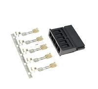 10Pcs dark IDE HDD Sata Power Male Female Connector With Copper Terminal Metal Pin Compatible With Hard Disk(SATA With Terminal)