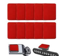 10pcs Dash Cam Adhesive Pad, Heat-Resistant Double-Sided Sticky Pads for Car Dashboard & Windshield, Square Mounting Tape Mirror Sticker for Car Dashcam Dashboard GPS Mount