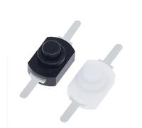 10pcs DC 30V 1A Black On Off Mini Push Button Switch for Electric Torch(White)