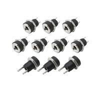 10Pcs DC Power Jack Supply Socket Connector 3.5 * 1.3/5.5 * 2.1/5.5 * 2.5mm DC 2 Terminal 2 Pin Panel Mount Connector Plug Adapter(10Pcs 3.5x1.3mm)