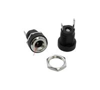 10pcs DC022B 5.5x2.1 mm 5.5 * 2.5 MM DC Power Female Socket DC-022B 3.5x1.3mm DC 2Pin Panel Mount Connector Adapter(3.5x1.3mm Socket)