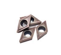 10PCS DCMT11T304 DCMT11T308 LF6018 LF6118 DCMT070204 DCMT070208 MV Carbide Inserts CNC Lathe Turning Tools for Stainless(DCMT070208 MV LF6118)