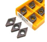10pcs DCMT11T304 DCMT11T308 VP15TF US735 UE6020 CNC Carbide Turning Inserts Internal Turning Tools Lathe Replacement Inserts(DCMT11T304 VP15TF)