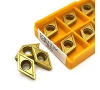 10pcs DCMT11T304 DCMT11T308 VP15TF US735 UE6020 CNC Carbide Turning Inserts Internal Turning Tools Lathe Replacement Inserts(DCMT11T304 US735)