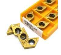 10pcs DCMT11T304 DCMT11T308 VP15TF US735 UE6020 CNC Carbide Turning Inserts Internal Turning Tools Lathe Replacement Inserts(DCMT11T308 US735)