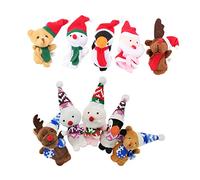 10Pcs Decorative Story Puppets Christmas Finger for Portable Wear Resistant Dolls Fun Finger Puppets for Creative Storytelling and