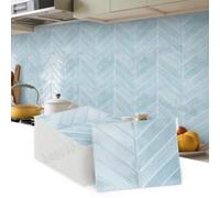 10Pcs Decorative Wall Panels Peel And Stick Shiny Light Blue Tiles10Pcs Decorative Wall Panels Peel And Stick Shiny Light Blue Til