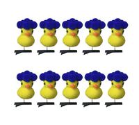 10Pcs Delicate Flower Themed Yellow Duck Hair Clip Hair Decoration Suitable For Kids Teens And Cartoon Styles Lover