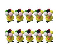 10Pcs Delicate Flower Themed Yellow Duck Hair Clip Hair Decoration Suitable For Kids Teens And Cartoon Styles Lover