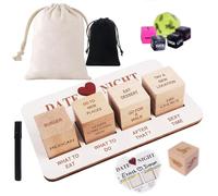 10pcs Deluxe Date Night Dice Game Fun Romantic Couples Gift,Wooden Dating Fun Dice,Anniversary,Wedding,Bridal Shower Girlfriend Wife Husband Him Her Anniversaries