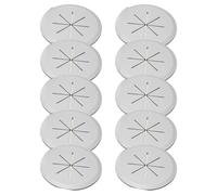 10PCS Desk Wire Hole Covers for Cable Hole Protection and Organization, Decorative Table Covers to Improve the Look of Office or Home Workspaces (Light Grey)