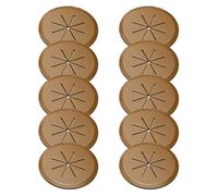 10PCS Desk Wire Hole Covers for Cable Hole Protection and Organization, Decorative Table Covers to Improve the Look of Office or Home Workspaces (Brown)