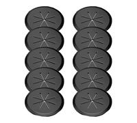 10PCS Desk Wire Hole Covers for Cable Hole Protection and Organization, Decorative Table Covers to Improve the Look of Office or Home Workspaces (Black)