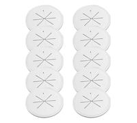 10PCS Desk Wire Hole Covers for Cable Hole Protection and Organization, Decorative Table Covers to Improve the Look of Office or Home Workspaces (White)