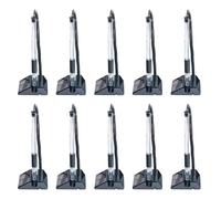 10pcs Desktop Counter Pen Security Gel Ink Black Front Desk Pen with Adhesive Base for Neural Bank Hotel
