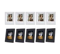10pcs Desktop Photo Frame 3inch Mini Picture Frames Fit for Fujifilm Instax mini 12/11/8/9/90/40/EVO,for Polaroid 3" Film Photo (5 Black+5 White)