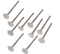 10Pcs Diamond Burr Set, 60 Grit Diamond Grinding Drill Bits with 2.35mm Shank and 3mm Head for Electric Grinder/Engraving Machine