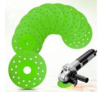 10Pcs Diamond Chamfered Saw Blade, Upgraded Porous Design Rock Slab Cutting Disc, 4 Inch Glass Cutting Disc 1mm Diamond Saw Blade for Angle Grinder