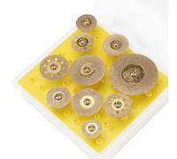 10Pcs Diamond Cutting Discs Set Cutting Wheel Blades Kit with Storage Case for Glass, Jade, Marble, Tile, Wood Stone, Disk