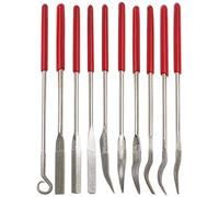 10Pcs Diamond Needle File Set, Assorted Shapes for Metal Wood Glass, Precision Carving & Polishing Tools, 140mm Length