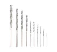 10pcs Diamond Tipped Drill Bit Set, Diamond Twist Drill Bits, 0.8mm,1.0mm,1.2 mm,1.5mm,1.8mm, 2.0 mm, 2.5mm, 3.0mm, 3.5mm, 4.0mm, for Glass, Wood, Plastic, Jade, Tile, Stone Metalworking