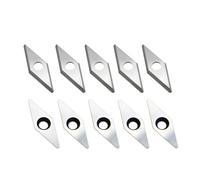 10pcs Diamond with Radius Carpentry Carbide Insert Cutter Woodturning Chisel Replacement Blade for Wood Lathe Turning Tools