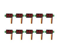 10Pcs Digital 0.28" 3 Wire LED Panel Display Voltage Tester Voltmeter 0-100V Voltage Meter Led Display Voltmeter Panel Mount