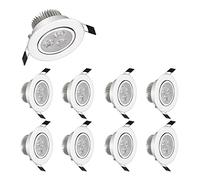10pcs Dimmable LED Recessed Ceiling Spotlights, AC85-245V 6W Downlight Natural Light/Warm White/Cold White Spot Lights For Home Hotel Roof - With Radiator