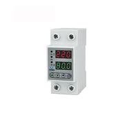 10pcs Din Rail Dual Display Adjustable Over Voltage Current and Under Voltage Protective Device Protector Relay 1-63A/220V Automatic switch (Size : DIN-63AVAP)