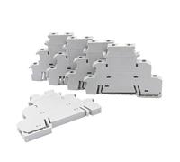 10Pcs DIN Rail Terminal Block DIKD 1.5 Triple Level Screw 24A 250V, Industrial Sensor Actuator Connector for Electrical Control