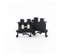 10pcs DIN rail terminal block UK-2.5B wire conductor connector screw connection terminal block UK2.5B(Black)