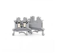 10Pcs Din Rail Terminal Block UK-2.5B Wire Electrical Conductor Universal Connector Screw Connection Terminal Strip Block UK2.5B(Grey)