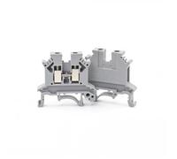 10Pcs Din Rail Terminal Block UK-2.5B Wire Electrical Conductor Universal Connector Screw Connection Terminal Strip Block UK2.5B(Gray)