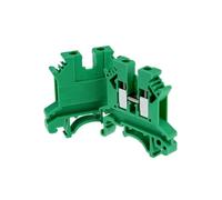 10pcs Din Rail Terminal Block UK-2.5B Wire Electrical Conductor Universal Connector Screw Connection Terminal Strip Block UK2.5B(Green)