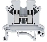 10Pcs Din Rail Terminal Block UK-2.5B Wire Electrical Conductor Universal Connector Screw Connection Strip 2.5mm²(Grey)