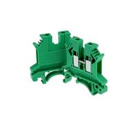 10pcs DIN Rail Terminal Blocks UK-2.5B Wire Conductor Connector Screw Connection Terminal Blocks UK2.5B(Green)