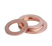 10Pcs DIN7603 M12 M13 .5 M14 M16 M17 M18 Thickness1.5mm Copper Sealing Washer For Boat Flat Seal Ring Fitting(M18x24mmx1.5mm)