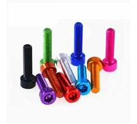 10pcs DIN912 aluminum Allen socket Screw M2 M2.5 M3 M4 M5 M6 Colourful Aluminum Hex Hexagon Socket Cap Head Machine Screw Bolts-M2X10-green