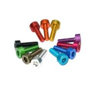 10pcs din912 aluminum cap head screw M3 M4 M5 M6*6/8/10/12/16/20/25 colourful aluminum hex socket screw bolt(Silver,M4 x 8)