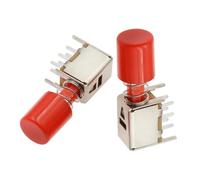 10PCS Directly Key Switch A03 PS-22F03 6pins Self-locking Red(10set)