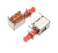 10PCS Directly key switch A03 PS-22F03 6pins self-locking Red IDGTTLDF(10PCS PS-22F03)