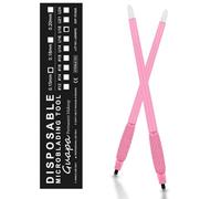 10PCS Disposable Microblading Eyebrow Pen - Nano Blade Tattoo Hand Tool with Pigment Sponge for Precise Brow Shaping (10PCS Pink Pen 0.15 18U-Type B)